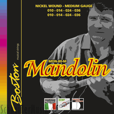 Boston MDN-80-M Mandolin Nickel Wound, medium