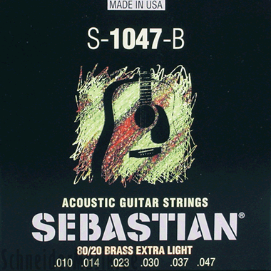 Sebastian S-1047-B Acoustic 80/20 Brass, Extra Light