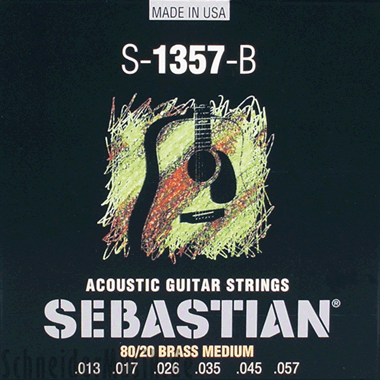 Sebastian S-1357-B Acoustic 80/20 Brass, Medium