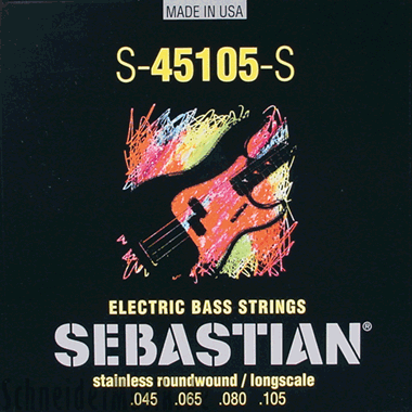 Sebastian S-45105-S Bass Stainless Roundwound, Long Scale