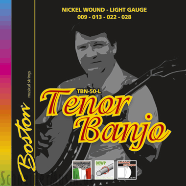 Boston TBN-50-L Tenor Banjo Nickel Wound, light
