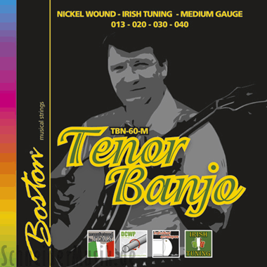 Boston TBN-60-M Tenor Banjo Nickel Wound (Irish Tuning), medium