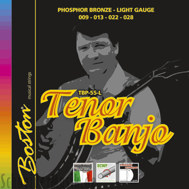 Boston TBP-55-L Tenor Banjo Phosphor Bronze, light