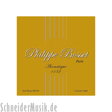 Philippe Bosset Acoustique 1152 Soft Brass 80/20, Custom Light