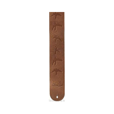 PRS ACC-3112 "Paul Reed Smith" Leather Strap with embossed Birds, brown