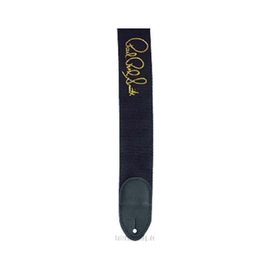 PRS ACC-3117 "Paul Reed Smith" Nylon Strap with embroidered (golden) PRS Signet, black