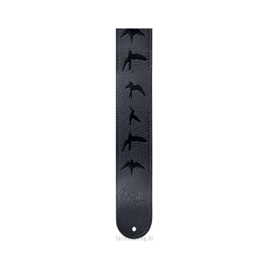 PRS ACC-3119 "Paul Reed Smith" Leather Strap with embossed Birds, black