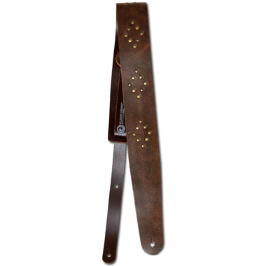 Planet Waves 25VNRD01-DX Vintage & Western Deluxe Blasted Leather Strap brown w/Row Rivets