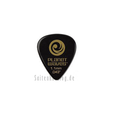 Planet Waves 1CBK6-10 Celluloid Standard Picks 1.00mm Heavy - black (10 pack)
