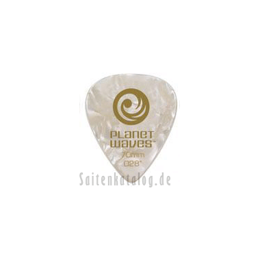 Planet Waves 1CWP2-25 Celluloid Standard Guitar Picks 0.50mm Light - white pearl (25 pack)