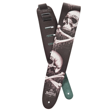 Planet Waves 25LAL01 Alchemy Gothic Leather Collection Strap - Blackbloods Skull