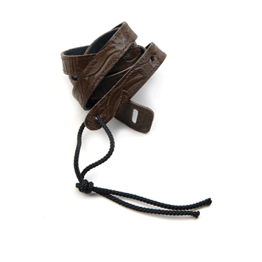 Planet Waves 25LBNJE01-DX Deluxe Banjo Strap, embossed leather, brown
