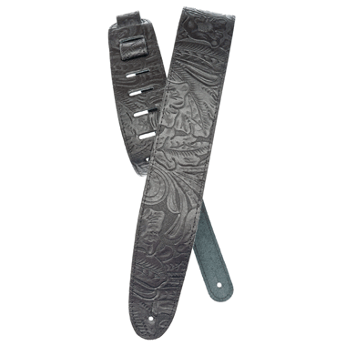 Planet Waves 25LE00 Vintage & Western Embossed Leather Strap, black