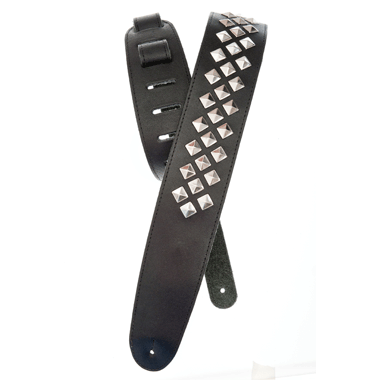 Planet Waves 25LGS01 Metal Strap Collection Leather Strap - Diamond Studs