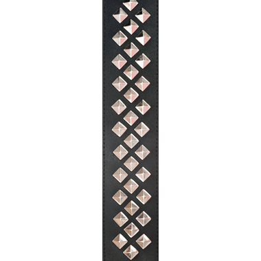 Planet Waves 25LGS01 Metal Strap Collection Leather Strap - Diamond Studs