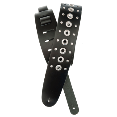 Planet Waves 25LGS02 Metal Strap Collection Leather Strap - Grommet 1