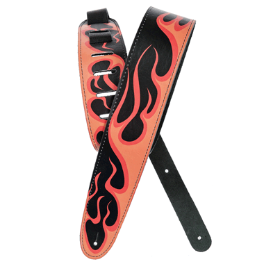 Planet Waves 25LHR04 Hot Rod Collection Leather Strap - Flame
