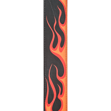 Planet Waves 25LHR04 Hot Rod Collection Leather Strap - Flame