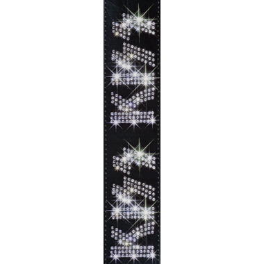 Planet Waves 25LK02 The KISS Collection Leather Strap - Rhinestone Logo