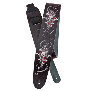 Planet Waves 25LLT04 Lethal Threat Leather Collection  Strap - Skull Dagger