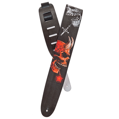 Planet Waves 25LLT05 Lethal Threat Leather Collection  Strap - Saint & Sinner