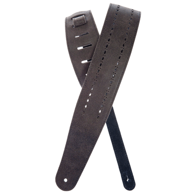 Planet Waves 25PRF01 Vented Leather Collection Strap - Black Rows