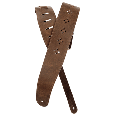 Planet Waves 25PRF02 Vented Leather Collection Strap - Brown Diamonds