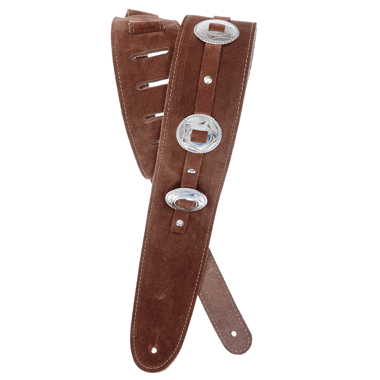 Planet Waves 25SSC01 Conchos Collection Suede Strap, brown