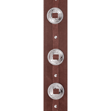 Planet Waves 25SSC01 Conchos Collection Suede Strap, brown