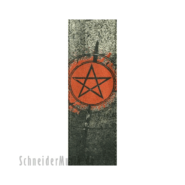 Planet Waves 25STL04 Stoned Leather Series Strap - The Pentangle/Pentagram