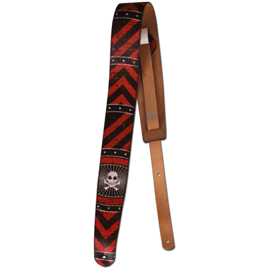 Planet Waves 25STL05 Stoned Leather Series Strap - Blood Stripes