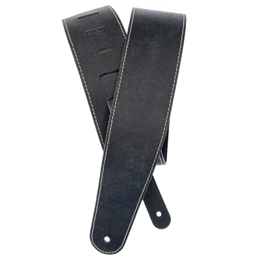 Planet Waves 25VNS00-DX Vintage & Western Deluxe Stonewashed Leather Strap black w/Contrast Stitch