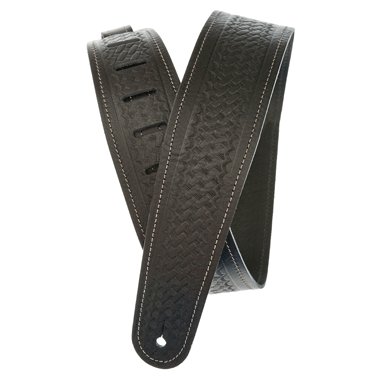 Planet Waves 25WSTB00 Vintage & Western Leather Strap black - Basket Weave