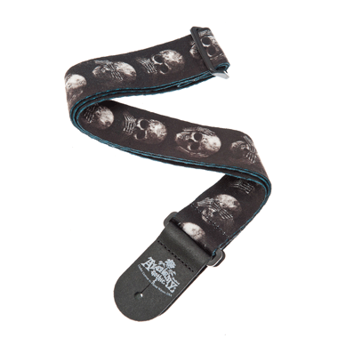 Planet Waves 50AL01 Alchemy Gothic Collection Strap - Muted Skulls