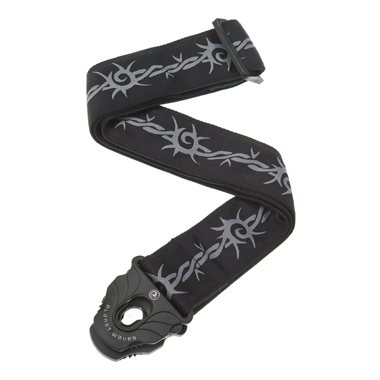 Planet Waves 50PLA04 Planet Lock Guitar Strap - Barbed Wire
