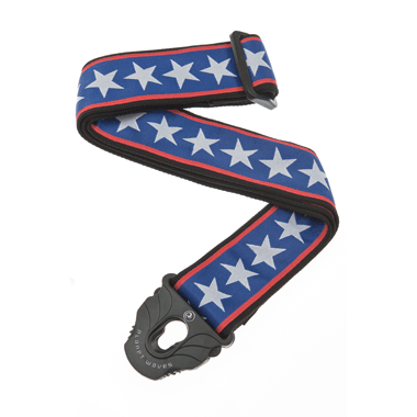 Planet Waves 50PLA10 Planet Lock Guitar Strap - Stars & Stripes