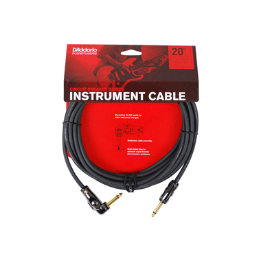 Planet Waves PW-AGRA-20 CIRCUIT BREAKER 1/4" Instrument cable, straight - w/right angle 20 Ft. (6.0m)