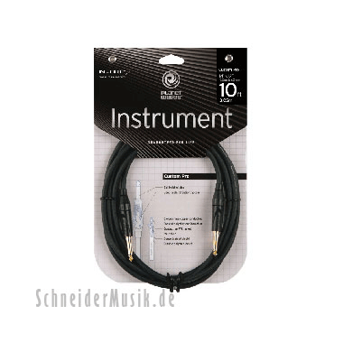 Planet Waves PW-CPG-10 CUSTOM PRO Series Mono 1/4" Instrument Cable, straight - straight 10Ft. (3.0m)