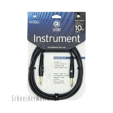 Planet Waves PW-G-15 CUSTOM Series Mono 1/4" Instrument Cable, straight - straight 15Ft. (4.5m)