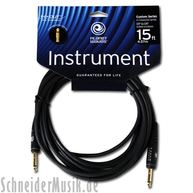Planet Waves PW-GCS-15 CUSTOM/Comp Series, Mono 1/4" Instrument Cable, straight - straight, 4,5 m