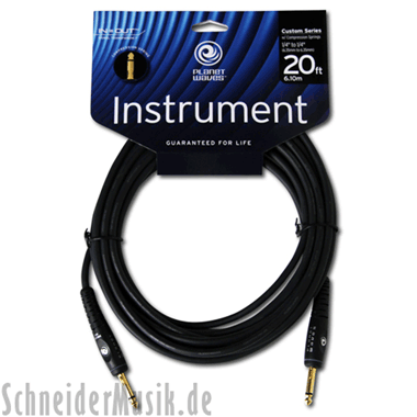 Planet Waves PW-GCS-20 CUSTOM/Comp Series, Mono 1/4" Instrument Cable, straight - straight, 6m