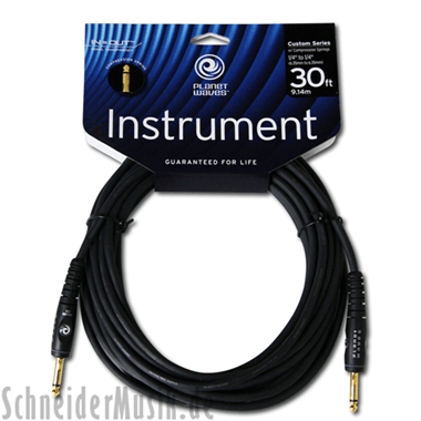 Planet Waves PW-GCS-30 CUSTOM/Comp Series, Mono 1/4" Instrument Cable, straight - straight, 9 m