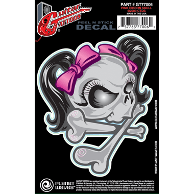 Planet Waves GT77006 Guitar Tattoo "Ribbon Skull"