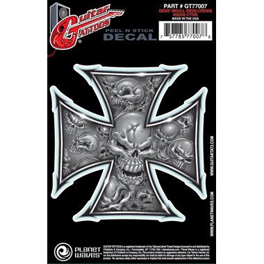 Planet Waves GT77007 Guitar Tattoo "Grey Iron Cross"