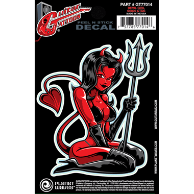 Planet Waves GT77014 Guitar Tattoo "Devil Girl"
