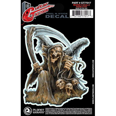 Planet Waves GT77017 Guitar Tattoo "Reaper 3 Skulls"
