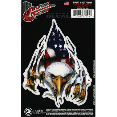 Planet Waves GT77094 Guitar Tattoo "Rip N Tear Eagle"