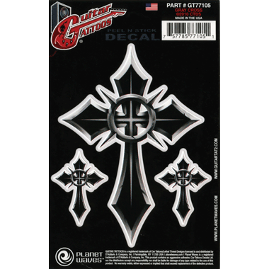 Planet Waves GT77105 Guitar Tattoo "Gray Cross"