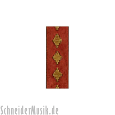Planet Waves LTH06 South American Collection Correa de Cuero - Inca Stitch Aged Red/Fire Red
