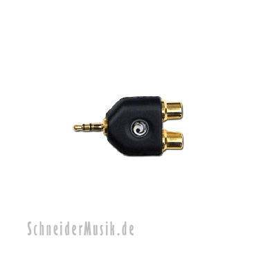 Planet Waves PW-P047C Double Adapter, 1/8" Male Stereo - Dual RCA Female